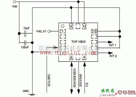 基础电路中的LIS331DLH设计的3轴MEMS运动传感器技术示意图  第2张