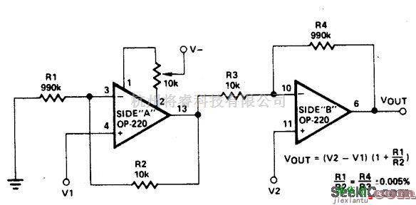 测量放大中的测量放大器（两个运算放大器）  第1张