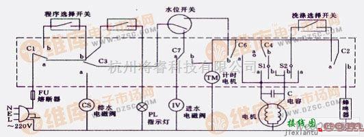 电机控制专区中的海豚XQS30-1洗衣机电路图  第1张