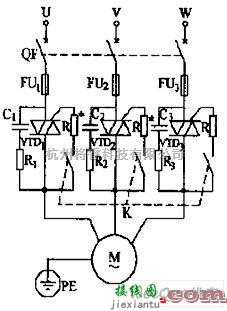 电机控制专区中的双向晶闸管控制三相机电动机电路  第1张