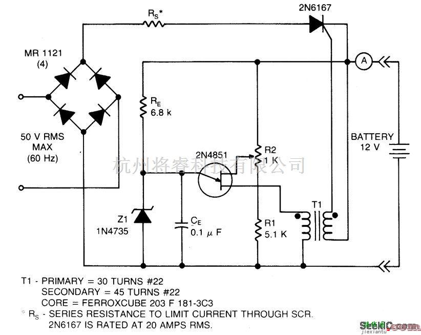 控制电路中的12V电池充电控制电路（最大有效值为20安培）  第1张