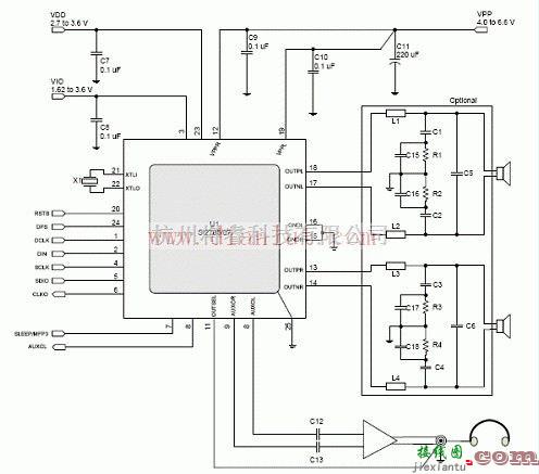 基础电路中的Si2704/05/06/07典型应用电路结构图  第1张