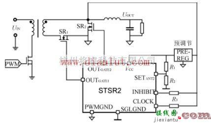 基础电路中的STSR2在单端正向变换器应用电路原理图  第1张