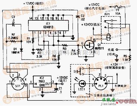 控制电路中的汽车电源控制器(汽车附件)电路  第1张