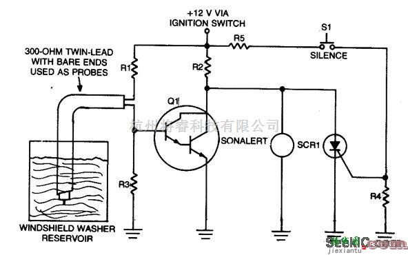控制电路中的挡风玻璃洗涤液监控器电路  第1张