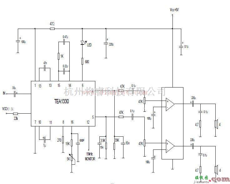 基础电路中的TDA2822应用随声听收音机等电路  第1张