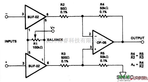 仪表放大器中的差分输入仪表放大器  第1张