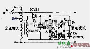 检测电路中的采用发光二极管的TV电源监测电路  第1张