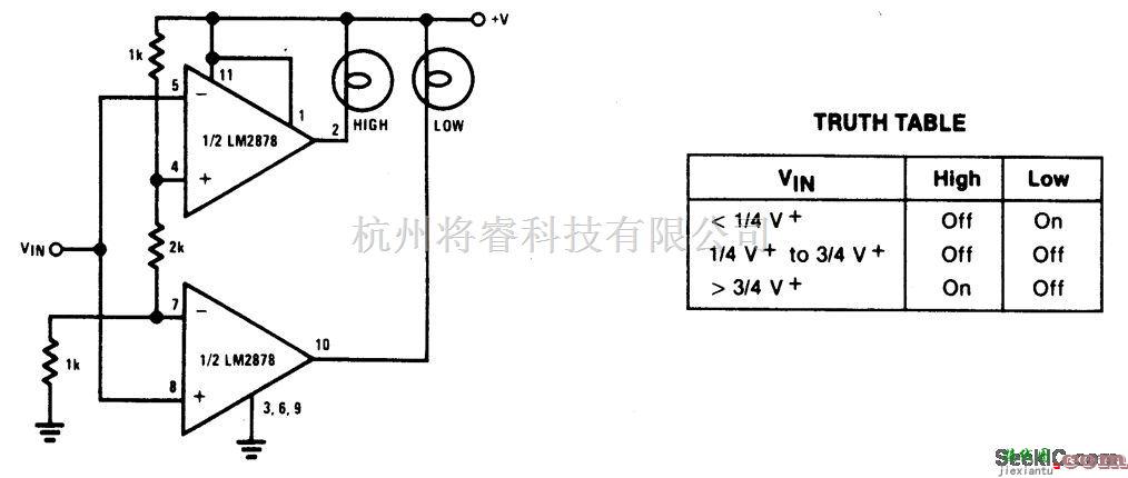 控制电路中的窗型比较器驱动高/低灯  第1张