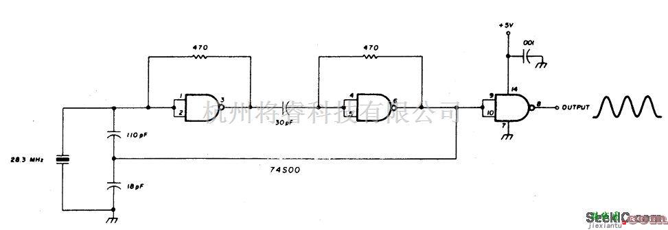 基础电路中的三次谐波晶体振荡器电路  第1张
