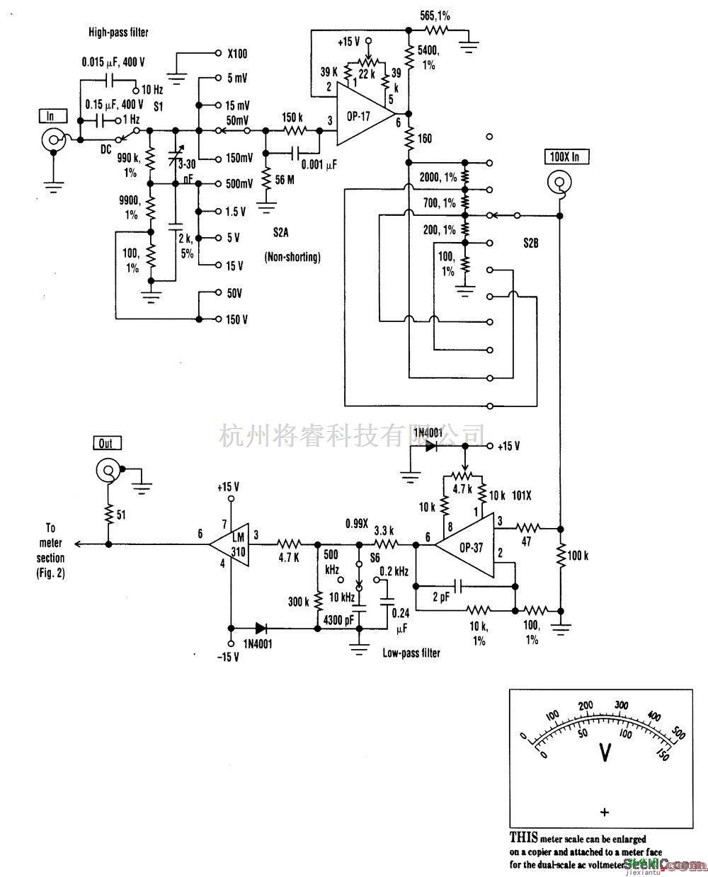 电源电路中的独特的交流电压表电路  第1张