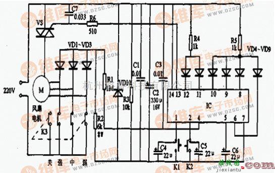 控制电路中的电风扇专用控制电路  第1张