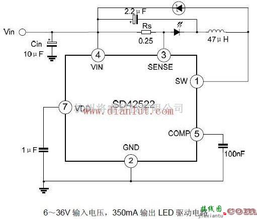 基础电路中的SD42522应用电路图  第1张