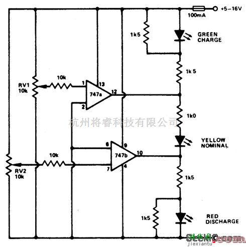 充电电路中的电池充电/放电指示器电路  第1张