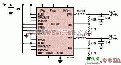 基础电路中的LTC3615应用电路及描述  第1张