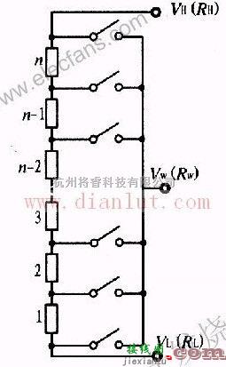 基础电路中的数字电位器的内部简化电路  第1张