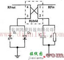 基础电路中的二极管反向并联预失真器电路原理图  第1张