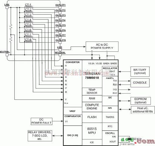 基础电路中的78M6618应用原理图  第1张