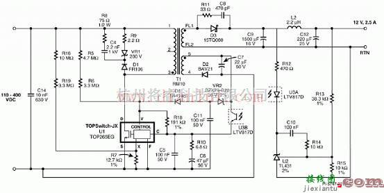 基础电路中的12V/30W设计电路图  第1张