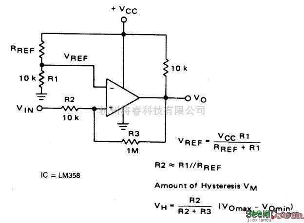 控制电路中的带磁滞的同相比较器  第1张