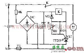 电源电路中的温敏晶闸管电动机过热保护电路原理图  第1张