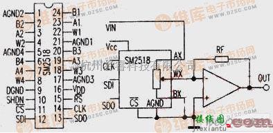 控制电路中的数字电位器SM2518电路  第1张