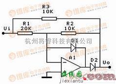 整流单元中的单运放三角型全波整流电路  第1张