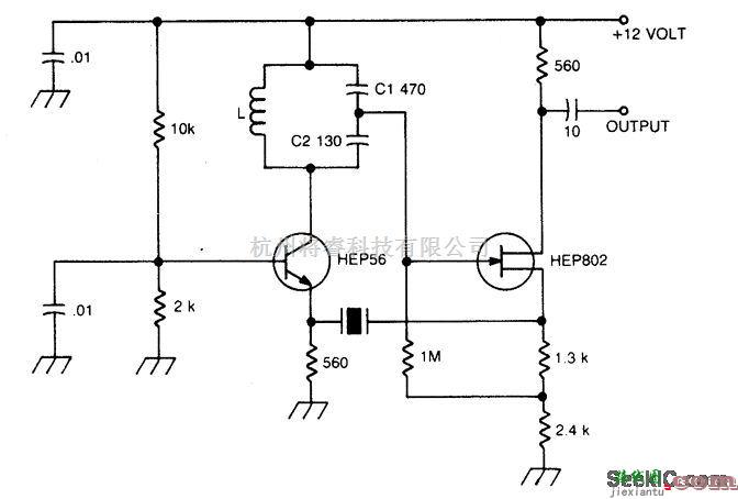 基础电路中的晶控巴特勒振荡器电路  第1张