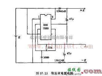 电源电路中的采用555的倍压双电源电路  第1张