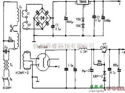 电源电路中的低噪声电子管电源原理图  第1张