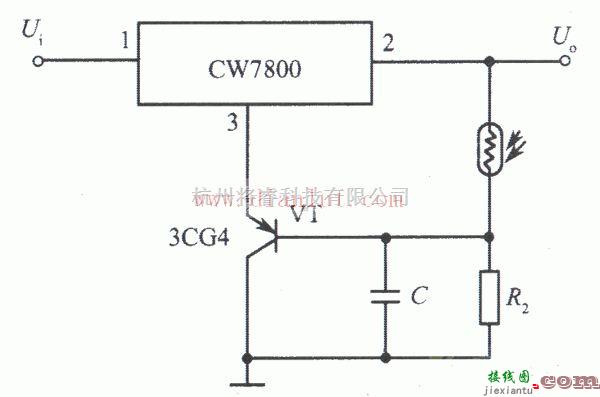 电源电路中的CW7800光控集成稳压电源电路图  第1张