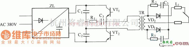 电源电路中的ZX7-315型弧焊电源电路图  第1张