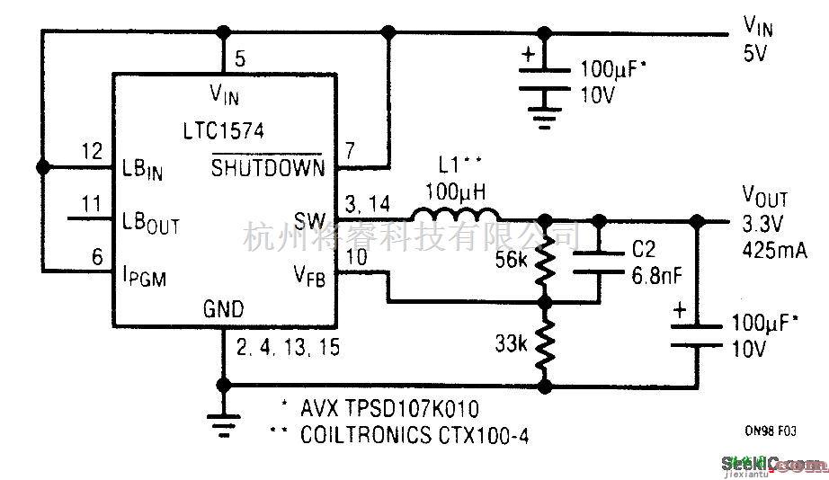 控制电路中的低噪音调节器（5-3.3V）  第1张