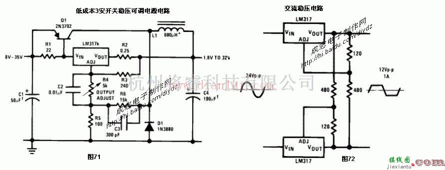 电源电路中的3A开关稳压可调电源电路  第1张