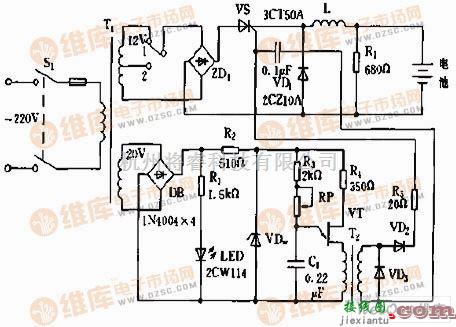 充电电路中的汽车电瓶充电电路  第1张