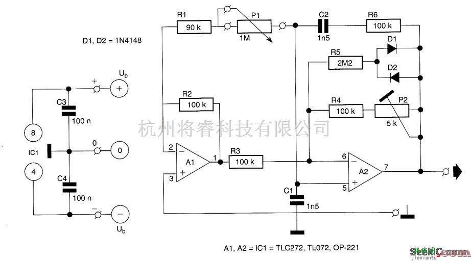 基础电路中的可变维恩电桥振荡器电路  第1张