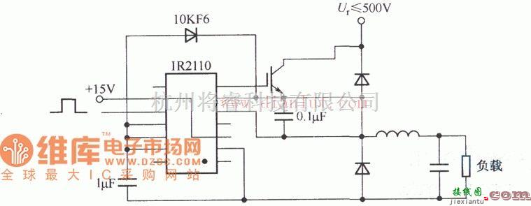 电源电路中的IR2110在Buck变换器中的应用电路原理图  第1张