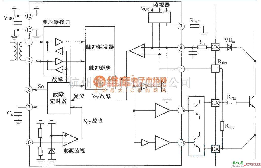 电源电路中的IGD驱动器的内部结构框图电路原理图  第1张