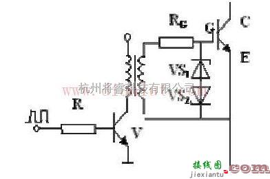 电源电路中的脉冲变压器隔离驱动IGBT电路原理图  第1张