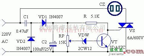 电源电路中的家电过压保护电路原理图  第1张