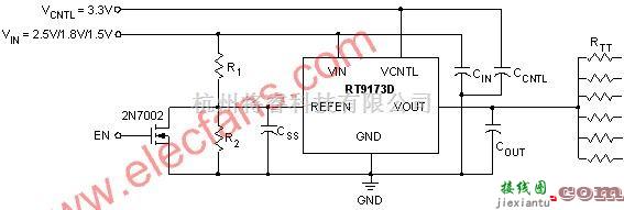 电源电路中的RT9173D简单应用电路图  第1张