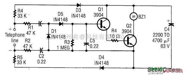 通信电路中的电话铃声放大器  第1张