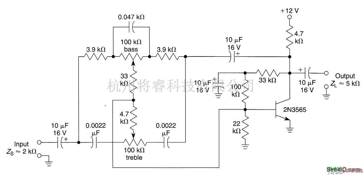 控制电路中的积极高低音控制电路  第1张