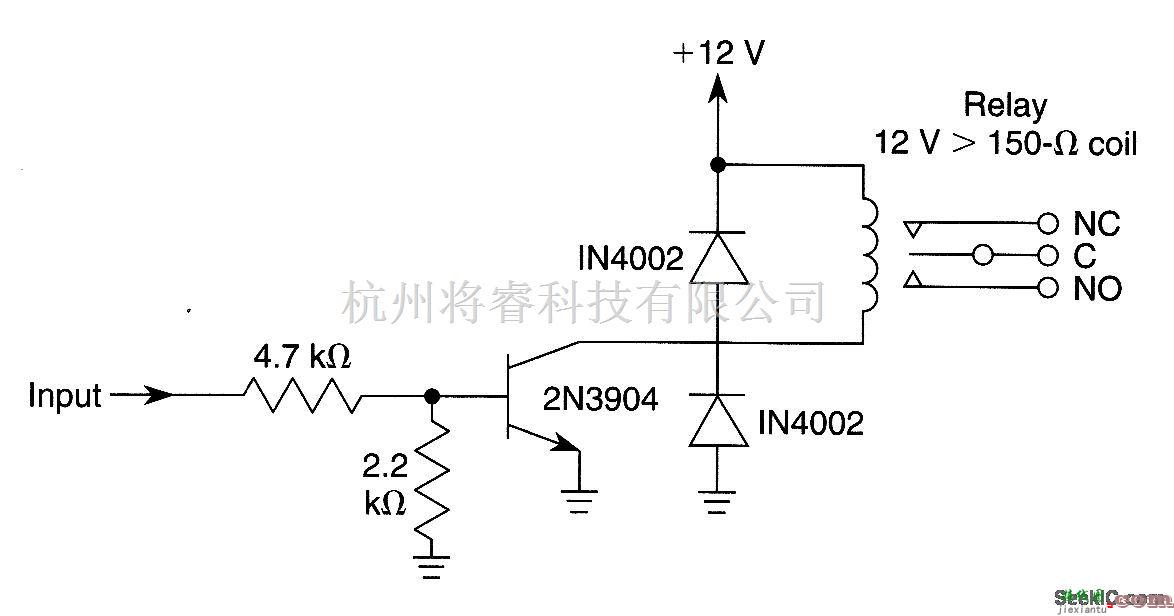 控制电路中的晶体管继电器驱动电路  第1张