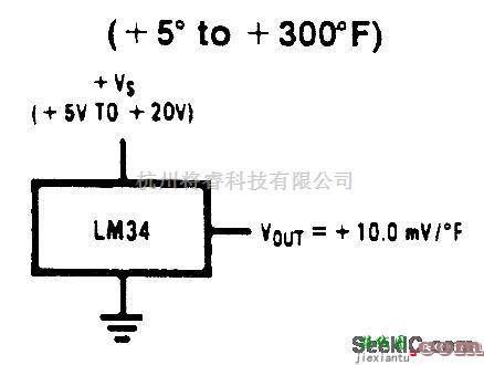 传感器电路中的基本的华氏温度传感器  第1张