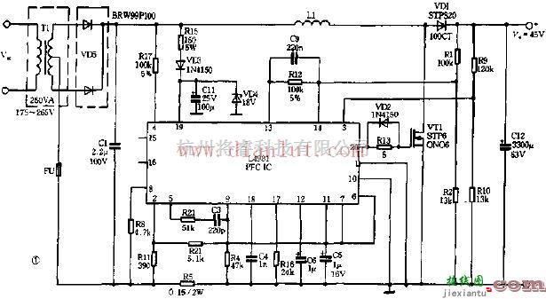 电源电路中的由电源变压器降压构成的PFC电路  第1张