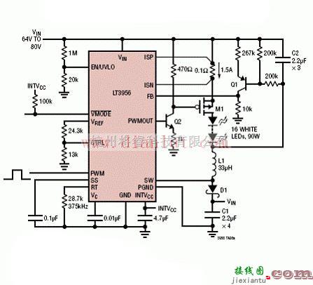 电源电路中的基于LT3956的驱动电路  第1张