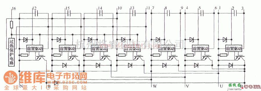 电源电路中的IGBT-IPM的R系列内部结构电路图  第1张