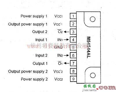 基础电路中的M56544AL引脚图  第1张