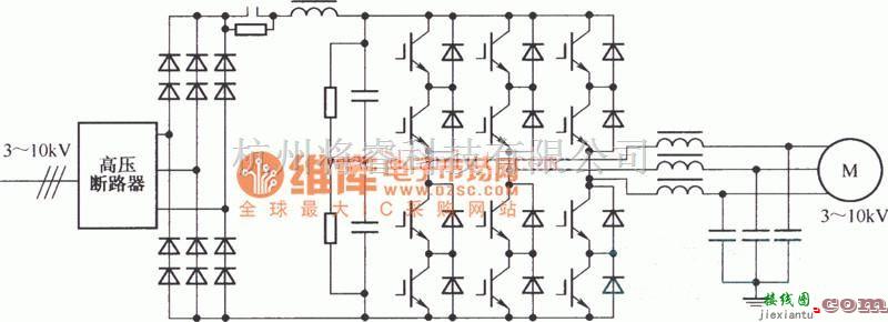 电源电路中的高压变频器的拓扑电路  第1张